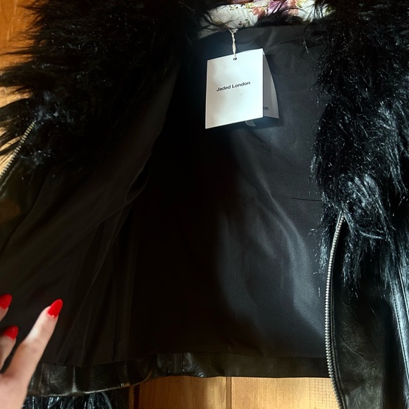 Jaded London Black Shaggy Faux Fur Jacket - Picture 3 of 5